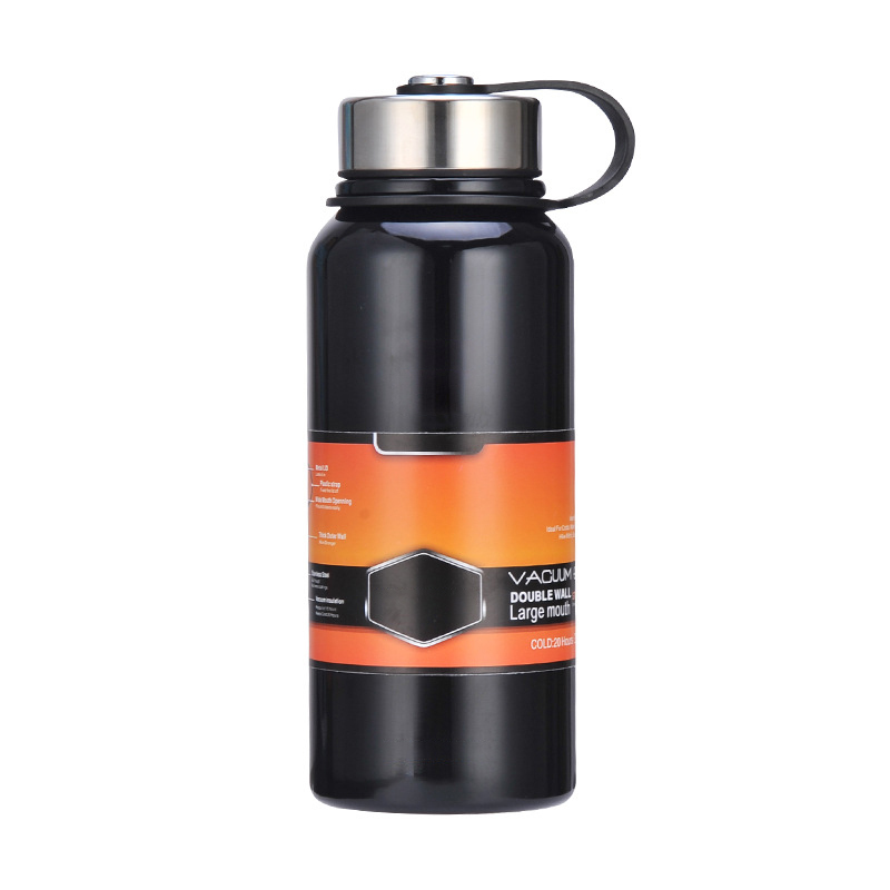 Promotional outdoors water bottle large capacity stainless steel vacuum thermos cup mug