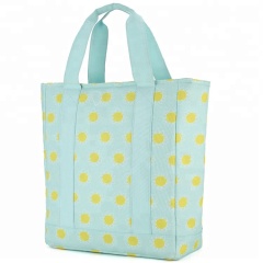 Large Insulated Waterproof Lunch Cooler Bag Women Reusable Grocery Tote Hand Carry Shopping Bag