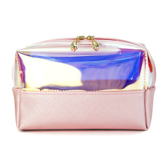 Wholesale Eco Friendly Custom Logo Print Laser Travel Holographic Cosmetic Bags Or Pouches