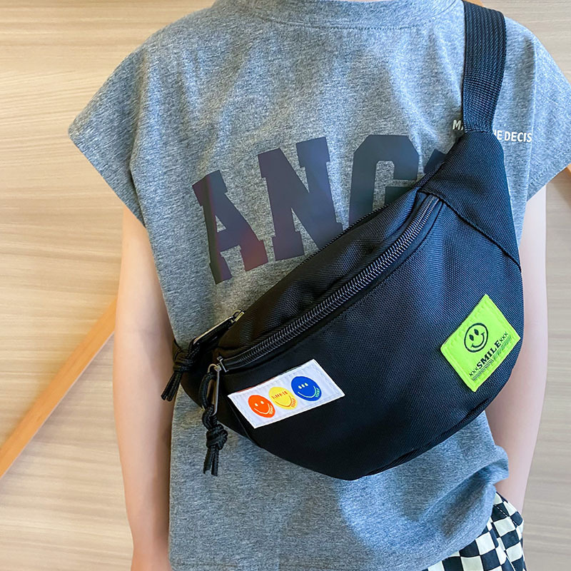 Custom Logo Printed Small Kid Cross Body Nylon Fanny Pack Waist Pouch Bag