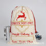 New Wholesale Customized Eco-friendly Canvas Cotton Christmas Blank Sublimation Santa Sack