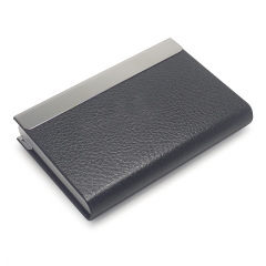 Custom Design Metal Personalized Card Case Leather Business Id Card Holders