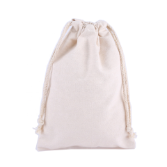 Wholesale Custom Printed Recycle Mini Canvas Cotton Cloth Drawstring Bags Packaging