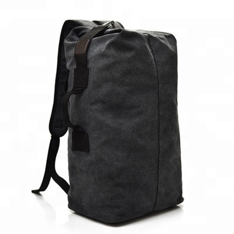Large Capacity Durable Camping Travel Waterproof Canvas Sports Bag Rucksack Gym Hiking Backpack