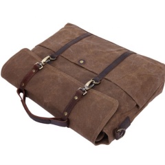 Men Vintage Business Laptop Handbag Shoulder Bag Leather Briefcase Laptop Bag