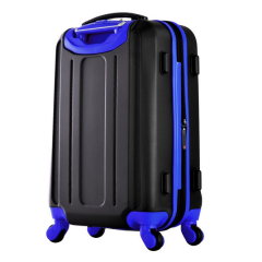 Factory custom Black and blue ABS Travel bags Trolley Wholesale Hard Shell Travelling Spinner Luggage sets