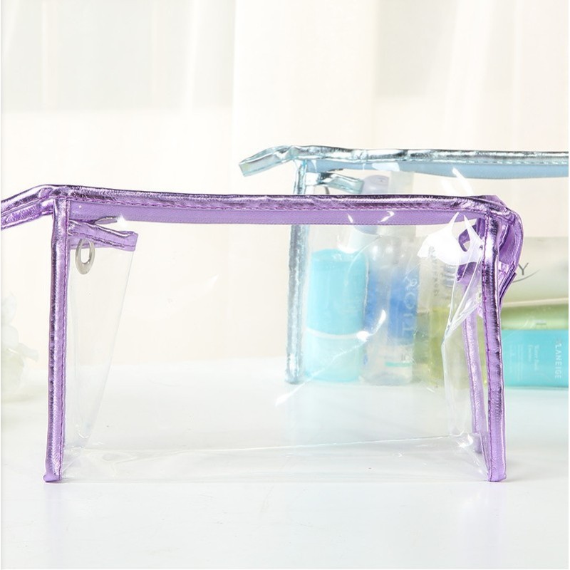 تعزيز مقاومة للماء واضح زيبر PVC السفر البلاستيكية حقيبة اليد الحقيبة أدوات الزينة ماكياج حقيبة مستحضرات التجميل