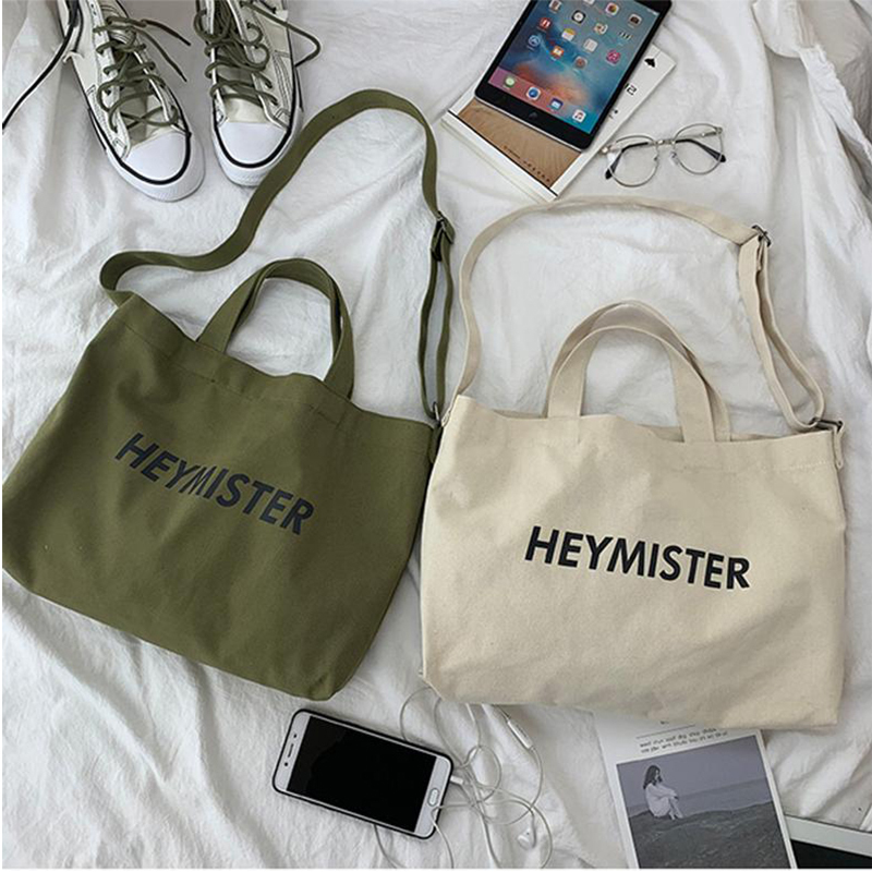 Custom Printed Logo White Organic Cotton Canvas Shopping Tote Bag For Women