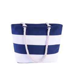2022 Wholesale Promotion Hot Selling Women Striped Canvas Tote Beach Bag