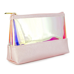 Wholesale Eco Friendly Custom Logo Print Laser Travel Holographic Cosmetic Bags Or Pouches