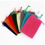 Wholesale Luxury Custom Logo Portable Small Velvet Pouch Jewelry Drawstring Bag