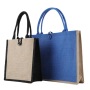 Wholesale Customizing Printed Eco Friendly Fashion Jute Beach Sacking Tote Bag For Girls