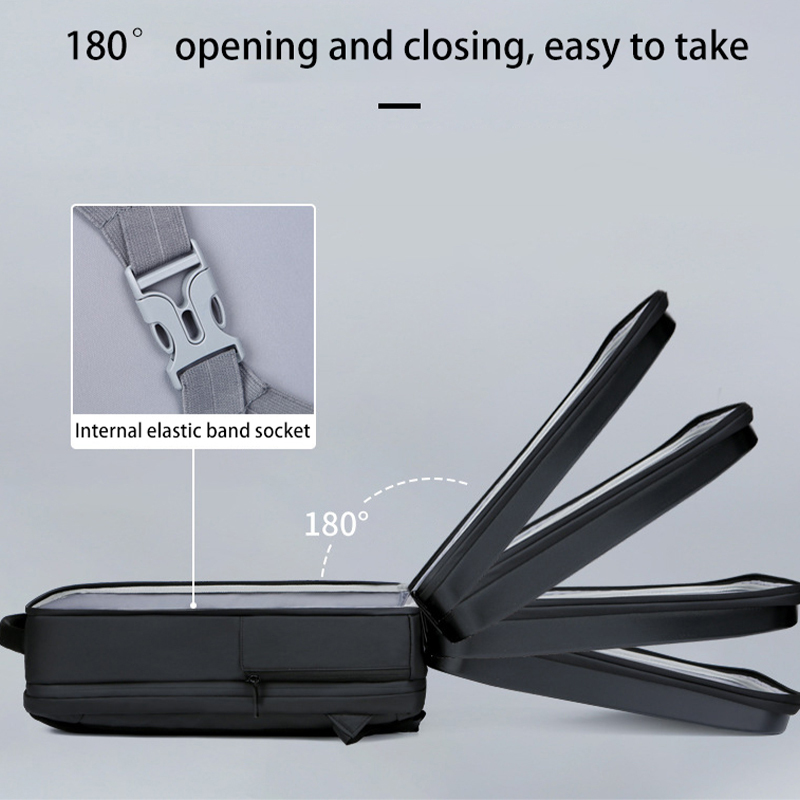 Multifunction Hardshell Waterproof Men Business Travel Laptop Backpacks With USB Charge Port