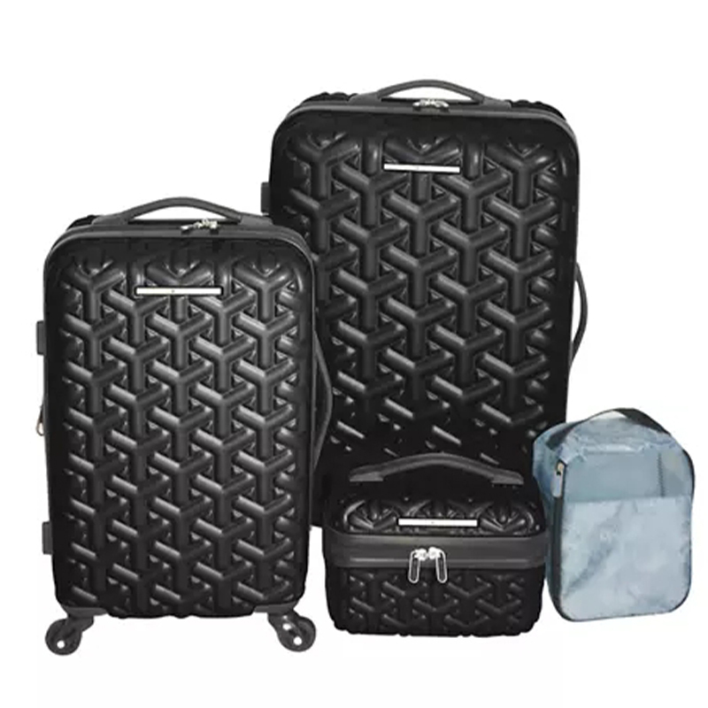 Custom Carry On Luggage Set Travel Bags 4 pcs Hardside Textured Luggage Set Trolley Bag Suitcase