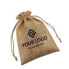 wholesale custom logo shopping gift drawstring jute bag