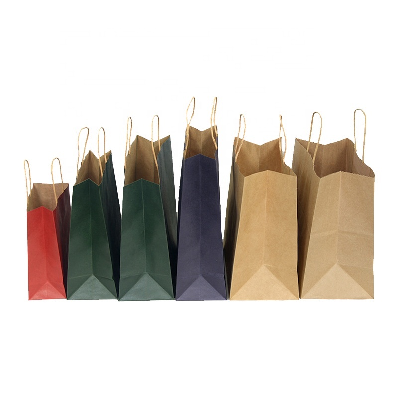 promotional gifts Kraft Custom shopping paper bags with your own logo