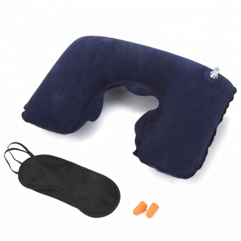 Comfortable Inflatable Portable Airplane Travel Neck Pillows Cervical Healthcare U Shape Pillow