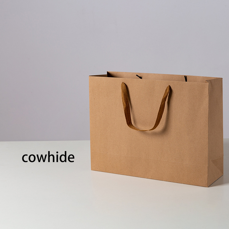 Custom Personalised Various Sizes Brown Gift Craft Paper Bags With Logo Printed