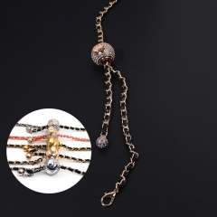 New Designer Multi-color Quality Pu Metal Adjustable Handbag Chain Strap For Women