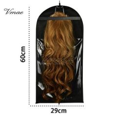Customized Color Storage Hair Bag Human Wigs Zipper Transparency Hairpiece bags Dust Cover Clothe