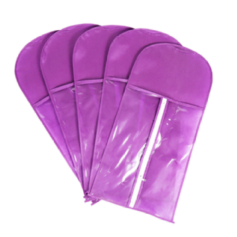 Sac de rangement de cheveux de couleur personnalisée perruques humaines fermeture éclair sacs de postiche transparents housse de protection anti-poussière vêtement