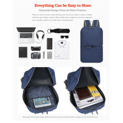 Multi-function polyester anti theft custom school laptop bag travel backpacks for men