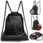 Multipurpose Reusable Sport Gym String Bag Soccer Mesh Drawstring Backpack With Zipper