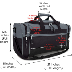 Luxury Polyester Carry on Travel Bag Large Capacity Weekender Duffle Bag Gym Duffel Tote Bag