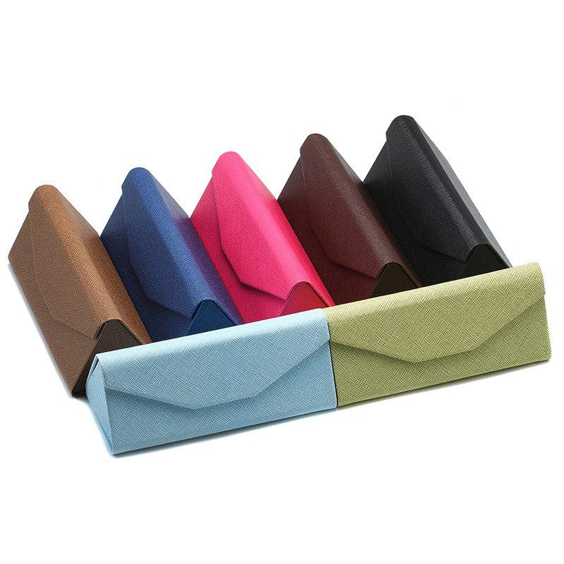 Fashion Multicolor Custom Logo Folding Leather Sunglasses Eye Sun Glasses Case