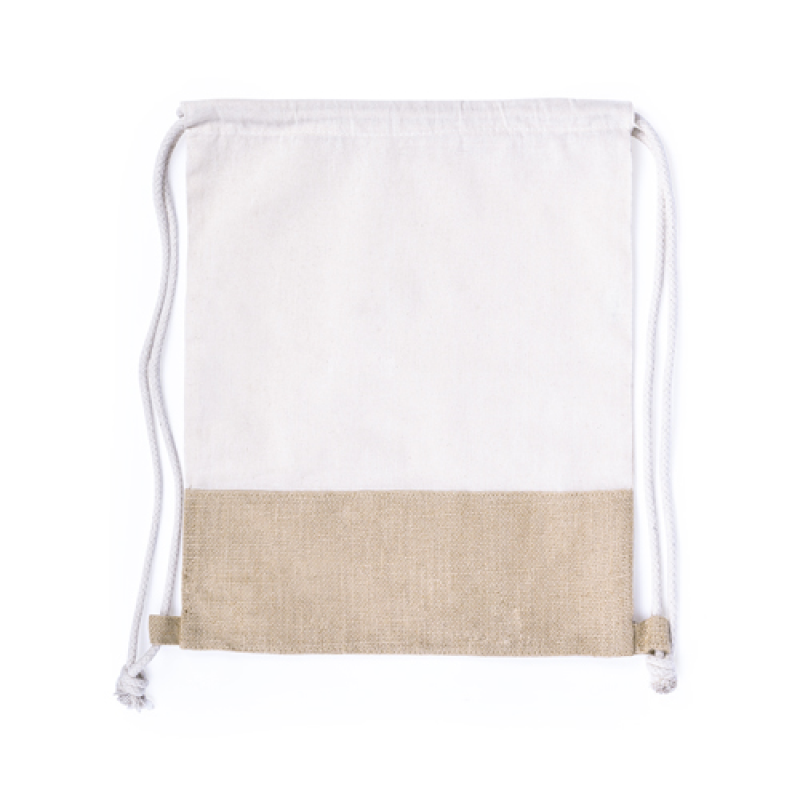 Custom Logo Print Promotional Reusable Cotton Burlap Dust Shoes Bag Drawstring Backpack