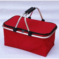 Large Capacity Insulated Camping Fishing Foldable Cooler Bag Picnic Cooler Basket