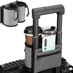 Factory Custom Waterproof Drink Bag Luggage Travel Cup Holder Fits Roll On Suitcase Handles