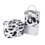 High Quality Personalized Custom Logo Cow Print Pu Leather Cosmetic Toiletry Makeup Brush Bag