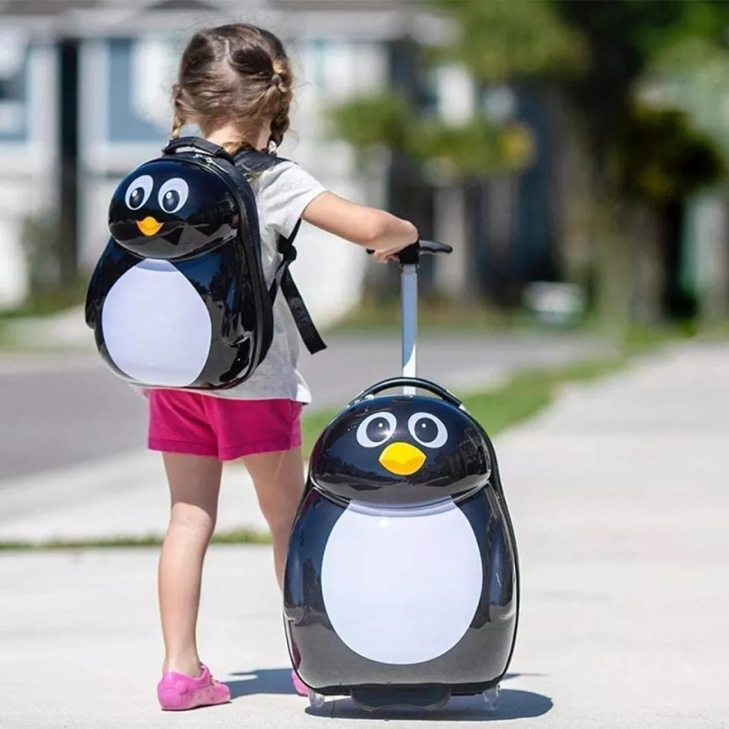 Custom Design Airport Travel 3D Trolley Bag Children Kids Suitcase Carry On Luggage