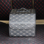 Waterproof luxury PU Leather Car Trunk Organizer Washable Universal Folding Storage Box Organizer