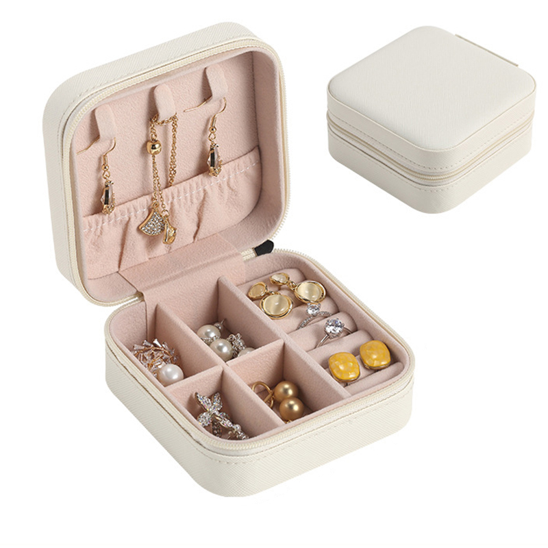 Custom Luxury PU Leather Travel Ring Earring Necklace Storage Case Jewelry Box