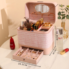 Large Capacity Custom Toiletry Make Up Bag Travel Cosmetic Bags & Cases With Mirror