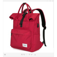 17 inch waterproof polyester school travel custom laptop bag backpack with usb charger