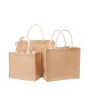 Reusable Waterproof Jute Shopping Bag with Reinforced Handles – Eco-Friendly Foldable Tote
