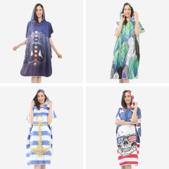 microfiber suede adult summer poncho beach towels with logo custom print