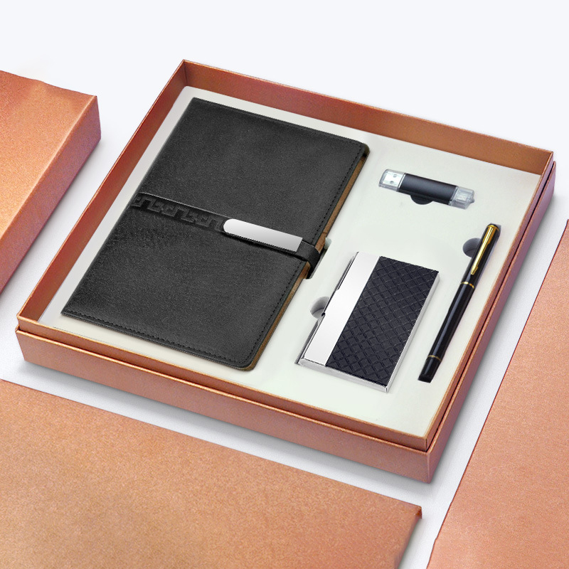 2022 Custom Luxury Leather Notebook Business Corporate Gift Set For Men