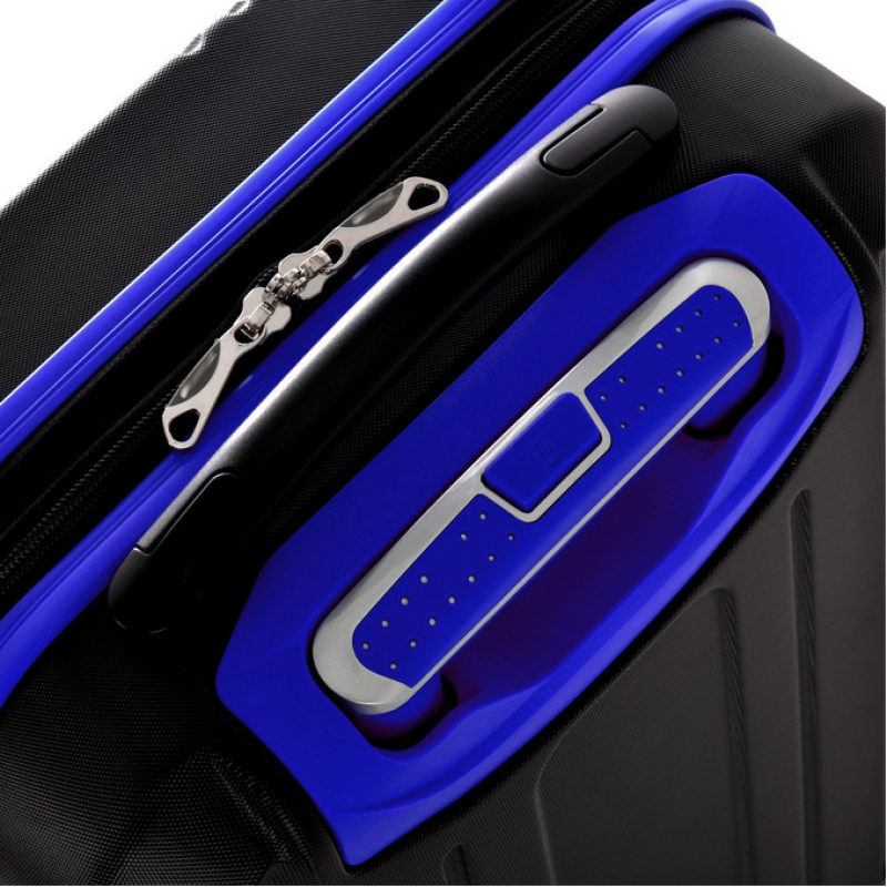 Factory custom Black and blue ABS Travel bags Trolley  Wholesale Hard Shell Travelling Spinner Luggage sets