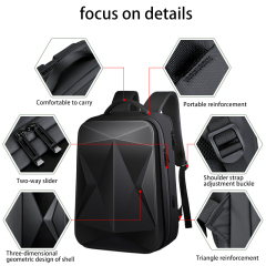 Multifunction Hardshell Waterproof Men Business Travel Laptop Backpacks With USB Charge Port