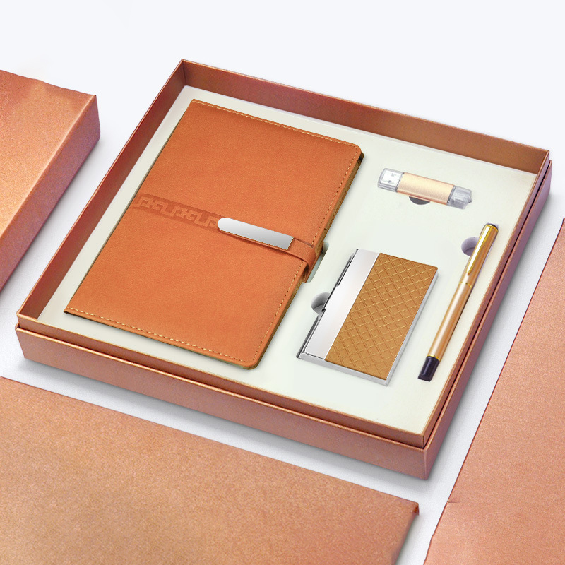 2022 Custom Luxury Leather Notebook Business Corporate Gift Set For Men