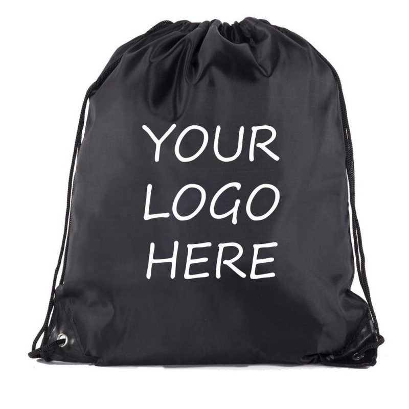 Promotional custom Polyester shopping pouch Drawstring gift backpack shoe dust bags