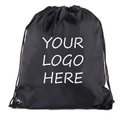 Promotional custom Polyester shopping pouch Drawstring gift backpack shoe dust bags