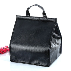 Custom Logo Non-woven Triangle Cake cooler Bag Aluminum Foil Insulated Thermal Non Woven Lunch Bags