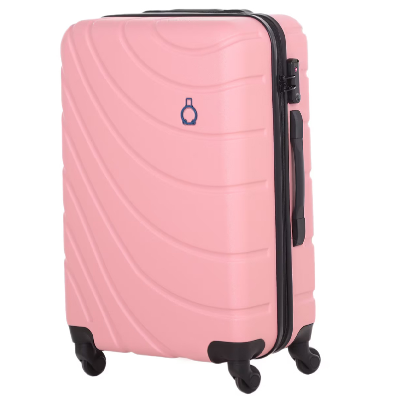 Custom Lightweight ABS Travel Big Cheap Trolley Luggage Set Pink Suitcase Sets