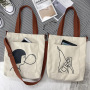 Custom Printed Recycle Plain Cotton Canvas Shopping Tote Bag With Pocket