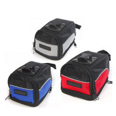 Custom Waterproof Portable Cycling Accessories Bicycle Rear Rack Under Seat Pouch Bike Saddle Bag